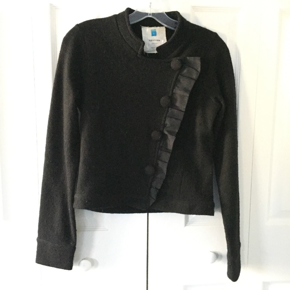 womesn ANTHROPOLOGIE sparrow ruffle jacket - Picture 3 of 5